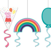 Peppa Pig Party Swirl Decorations