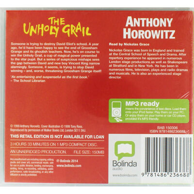The Unholy Grail: MP3 CD image number 2