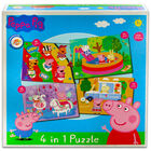 Peppa Pig 4-in-1 Piece Jigsaw Puzzle image number 1
