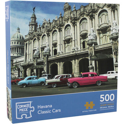 Havana Classic Cars 500 Piece Jigsaw Puzzle image number 1