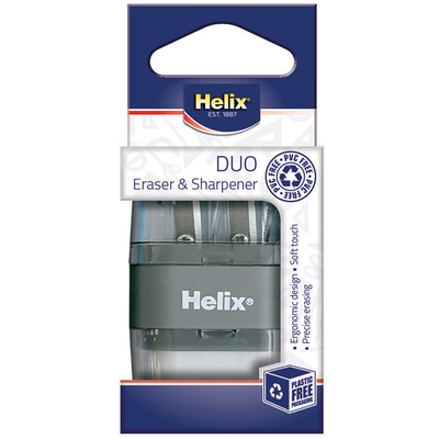 Helix Balance Duo Eraser & Sharpener Set: Assorted image number 1