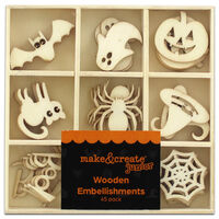 Wooden Halloween Embellishments