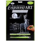 Engraving Art Set: Wolf and Full Moon image number 1