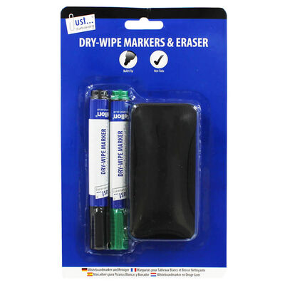 Whiteboard Markers And Eraser - Pack Of 2 image number 1