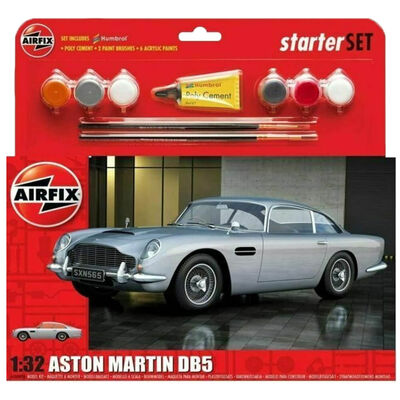 Airfix Aston Martin DB5 Silver 1:32 Scale Model Starter Set image number 1