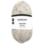 Super Soft Acrylic Yarn: Speckled White 200g image number 1