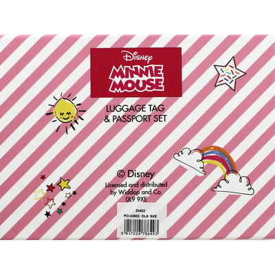 Disney Minnie Mouse Pink Rainbow Luggage Accessory Set image number 4