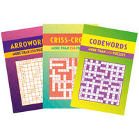 Arrowords & Codewords & Criss-Cross 3 Book Bundle