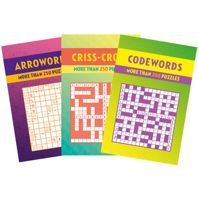 Arrowords & Codewords & Criss-Cross 3 Book Bundle image number 1
