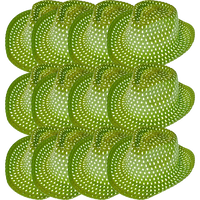 Easter Bright Green Cowboy Hat: Pack of 12