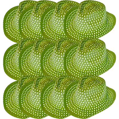 Easter Bright Green Cowboy Hat: Pack of 12 image number 1