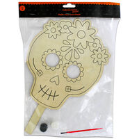 Colour Your Own Halloween Wooden Stick Masks: Assorted