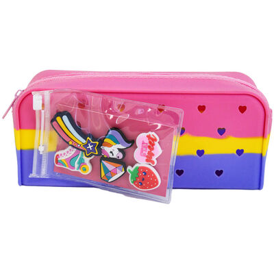 Jotz! Silicone Accessories Pencil Case: Pink/Purple image number 1