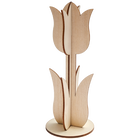 Wooden 3D Flower Tulip image number 1
