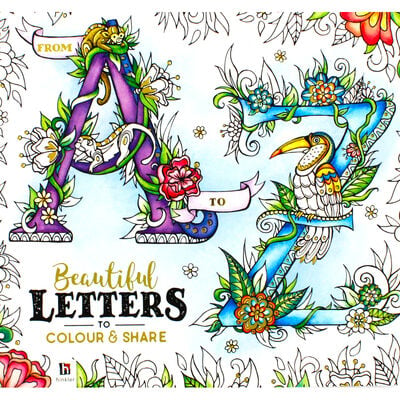 A-Z Beautiful Letters to Colour and Share image number 1