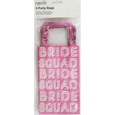 Pink Bride Squad Party Bags - 5 Pack image number 1
