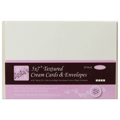 Anita's Textured Cream Cards & Envelopes: Pack of 20 image number 1