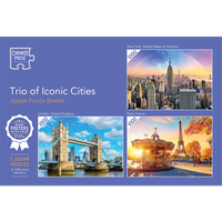 Trio of Iconic Cities 3 x 1000 Piece Jigsaw Puzzles