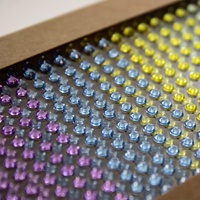 Colourful Adhesive Gems: Pack of 1100