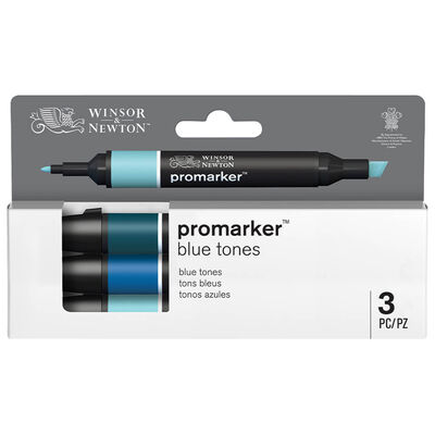 Winsor & Newton ProMarker Blue Tones: Pack of 3 image number 1