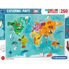 Exploring Maps: Animals 250 Piece Jigsaw Puzzle image number 1