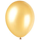 Gold Pearlised Latex Balloons: Pack of 8 image number 1