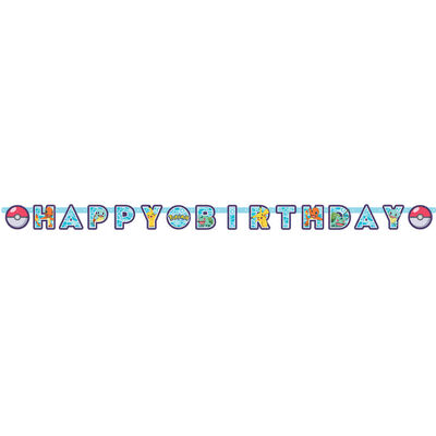 Pokemon Happy Birthday Letter Banner 2.18m image number 1