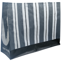 The Works Grey Stripe Shopper Bag