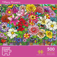 Tiffany Flowers 500 Piece Jigsaw Puzzle