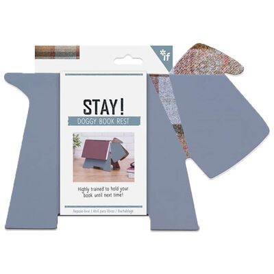 Stay Doggy Book Rest: Grey Plaid image number 1