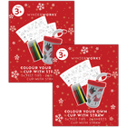 Colour Your Own Festive Cup With Straw Bundle image number 1