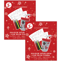 Colour Your Own Festive Cup With Straw Bundle