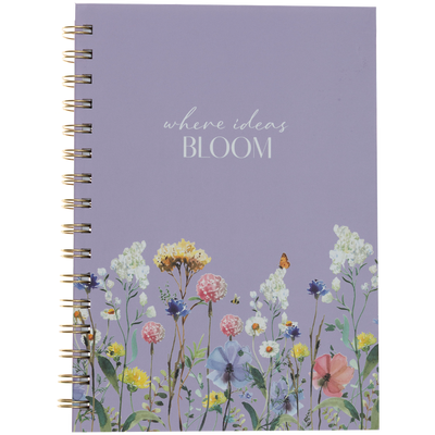 A5 Wiro Purple Wildflower Notebook image number 1