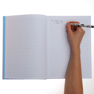 A4 Casebound Stripe Pastel Notebook image number 3