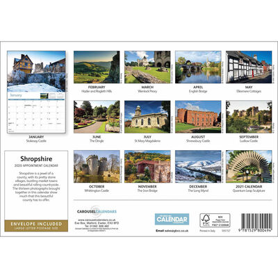 Shropshire 2020 A4 Wall Calendar image number 3