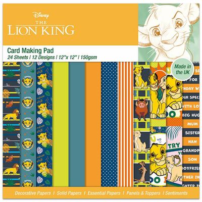 The Lion King Card Making Pad: 12&rdquo; x 12&rdquo; image number 1