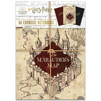 A6 Harry Potter Icons and Map Notebooks: Pack of 3