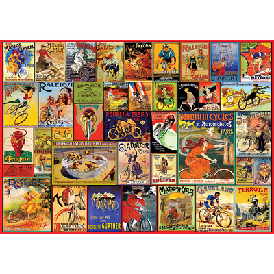 Vintage Bicycle Posters 1000 Piece Jigsaw Puzzle image number 2