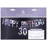 Happy Birthday Iridescent Age Banner