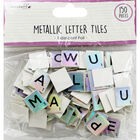 Dovecraft Essentials Metallic Letter Tiles - Iridescent - 150 Pieces image number 1
