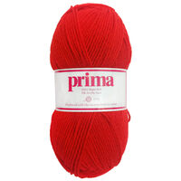 Prima DK Acrylic Wool: Red Yarn 100g