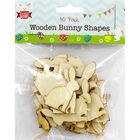 Wooden Bunny Shapes - 30 Pack image number 1
