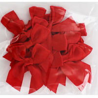 Red Ribbon Bows: Pack of 15