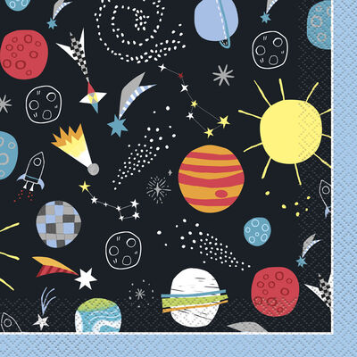 Outer Space Paper Napkins - 16 Pack image number 1