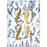 Blue Floral 2024 Week to View Pocket Diary
