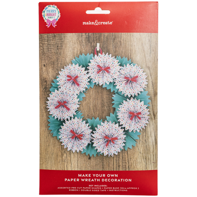 Merry & Bright Make Your Own Paper Wreath Decoration image number 1