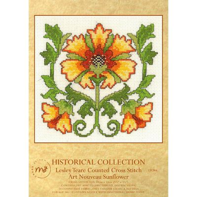 Historical Collection Cross Stitch Kit: Art Nouveau Sunflower image number 1