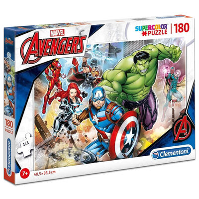 Marvel Avengers Supercolour 180 Piece Jigsaw Puzzle image number 1