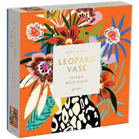 Kitty McCall Leopard Vase 144 Piece Wood Jigsaw Puzzle