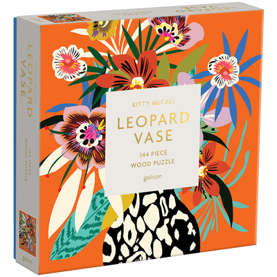 Kitty McCall Leopard Vase 144 Piece Wood Jigsaw Puzzle image number 1